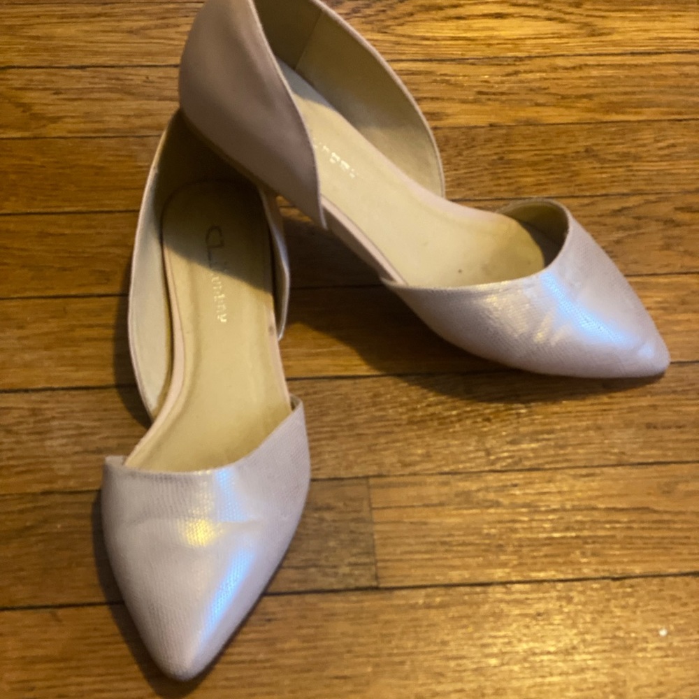 Pale pink flats